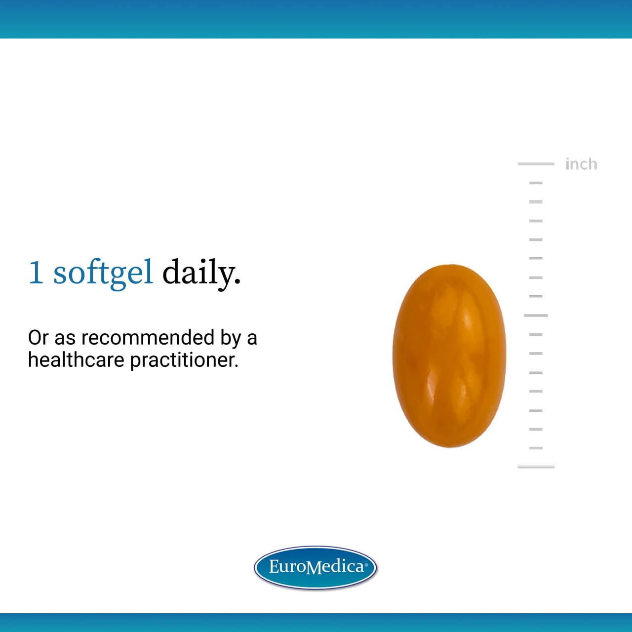 Softgels in hand, easy daily dose from EuroMedica CuraPro