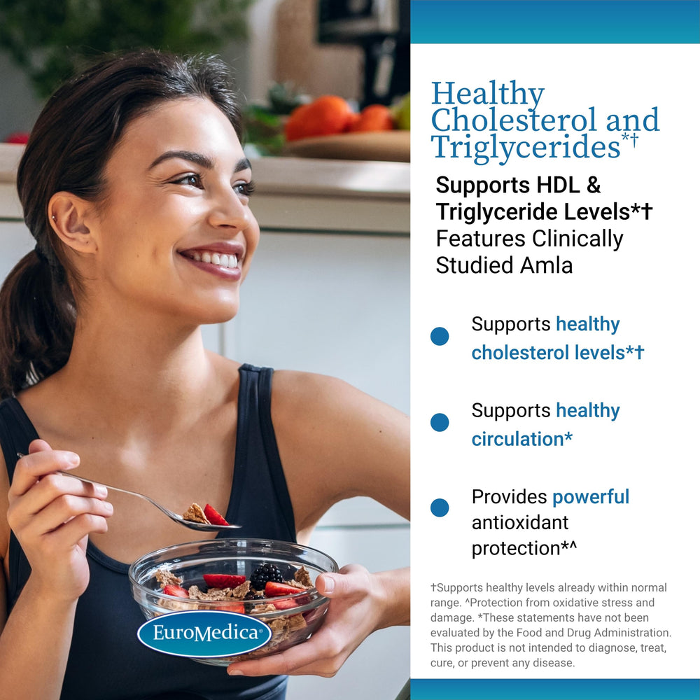 EuroMedica daily-use capsules for heart and immune wellness.