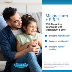 EuroMedica Magnesium P-5-P ingredients showing zinc and B6 complex.