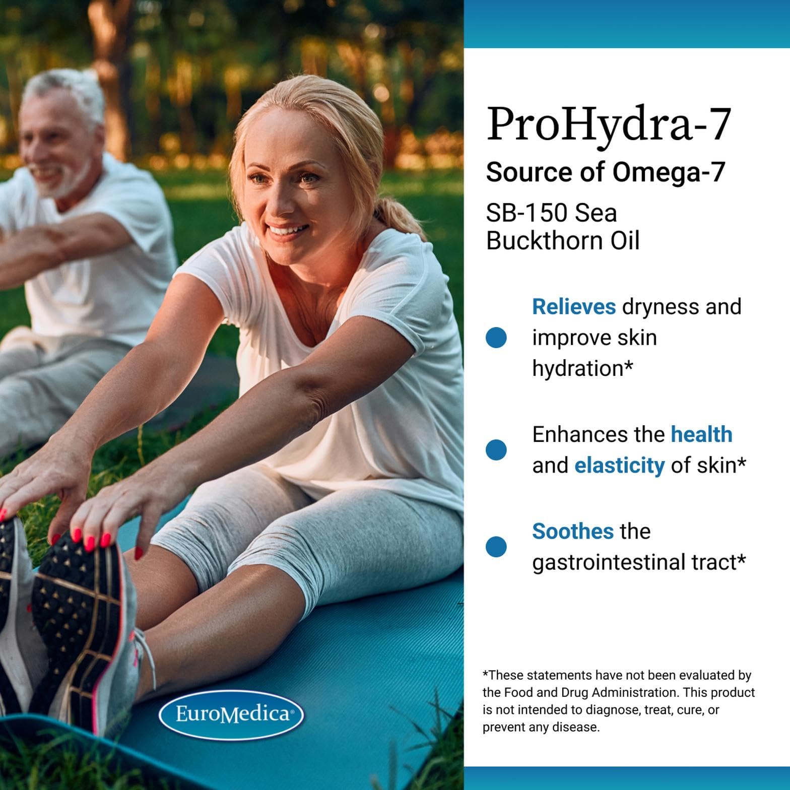 EuroMedica ProHydra-7 omega-3-6-9 blend supports healthy-looking skin