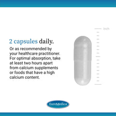EuroMedica Strontium supplement facts panel with allergen-free ingredients