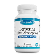 EuroMedica Ultra Absorption brain bottle highlights advanced berberine delivery for brain health.
