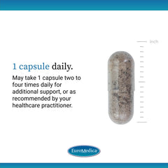 Euromedica vegan non-GMO capsules packaging underscoring allergen-friendly formula.