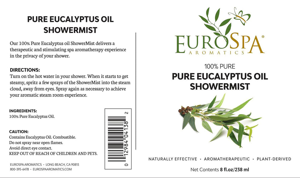 EuroSpa Aromatics natural eucalyptus essential oil blend supports ritual use with no additives