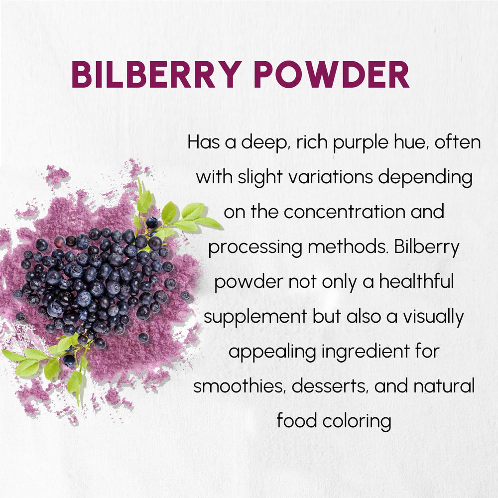 EVADY Bilberry Powder pour demonstrates smooth dispersion into drinks and recipes.