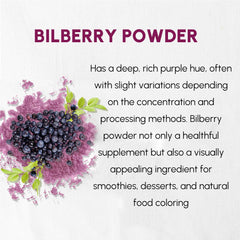 EVADY Bilberry Powder pour demonstrates smooth dispersion into drinks and recipes.