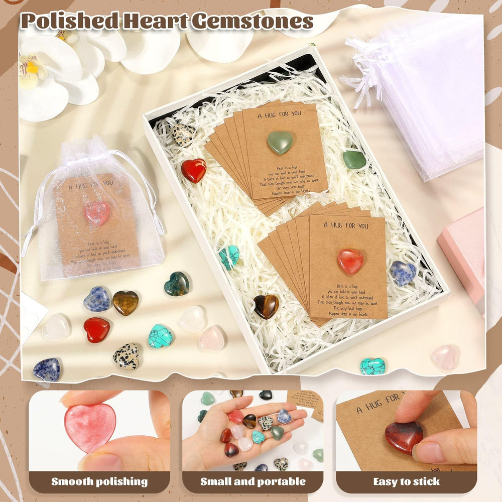 Evatage watermelon red quartz heart stone for emotional balance