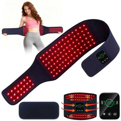 EVATEALE red light therapy belt front view for targeted back and abdomen relief