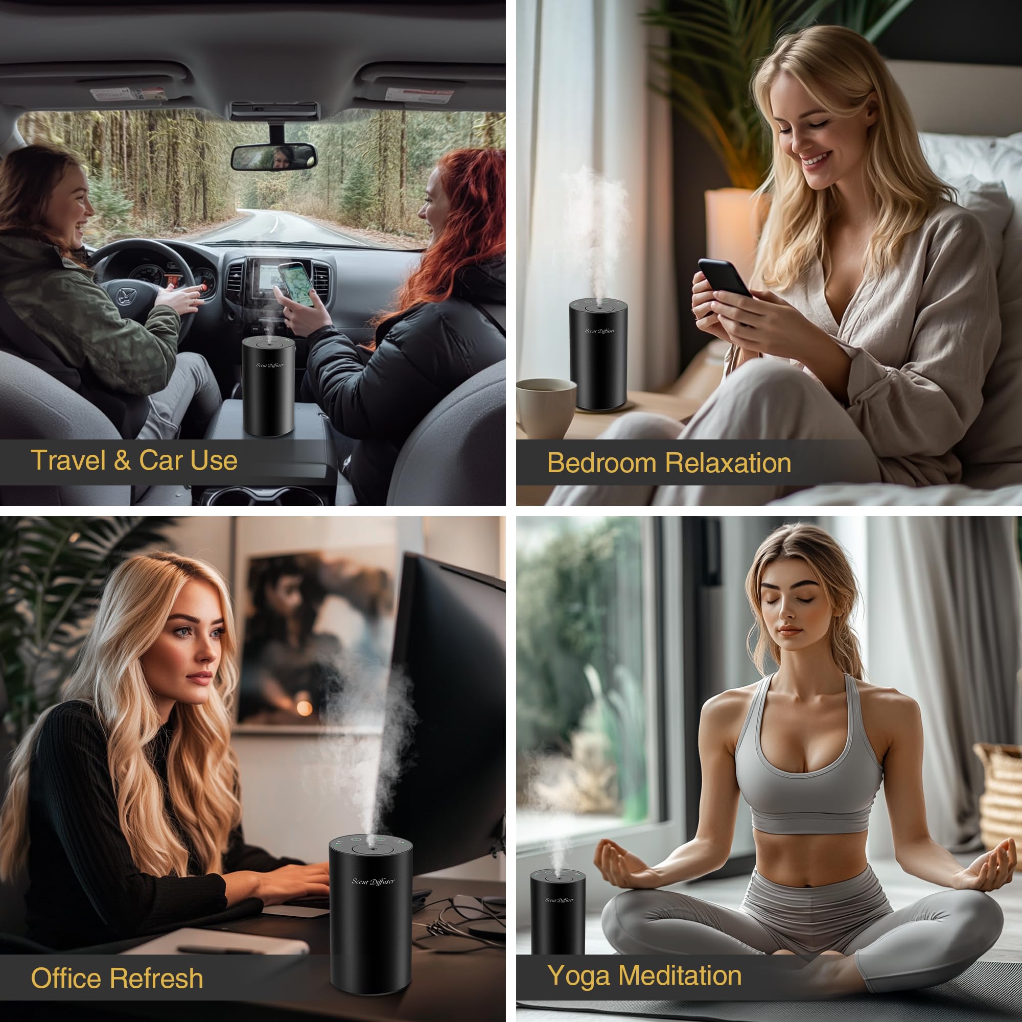 EvCZen waterless diffuser suitable for home and car use, versatile aromatherapy.