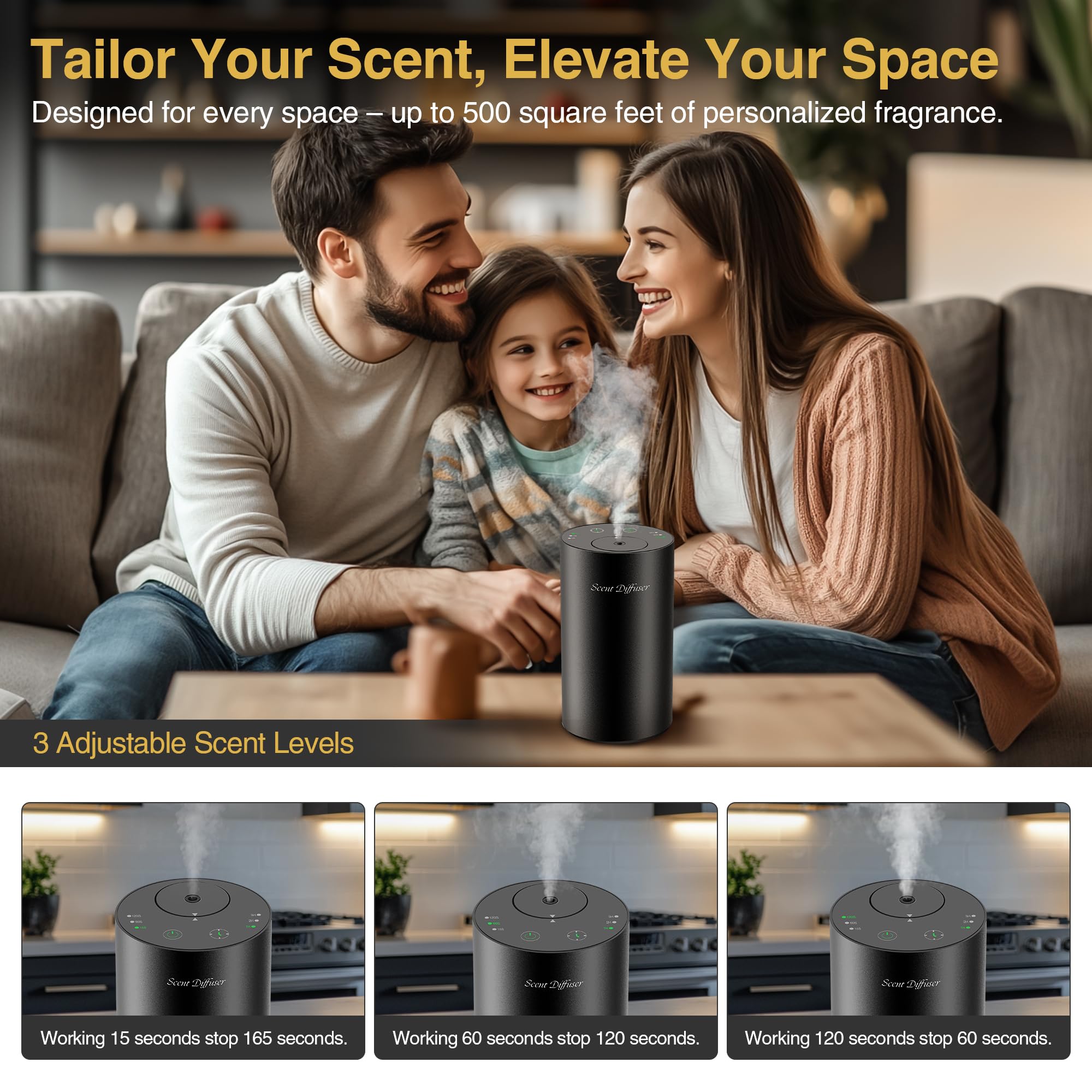EvCZen waterless diffuser oils 3x20ml included with your starter kit.