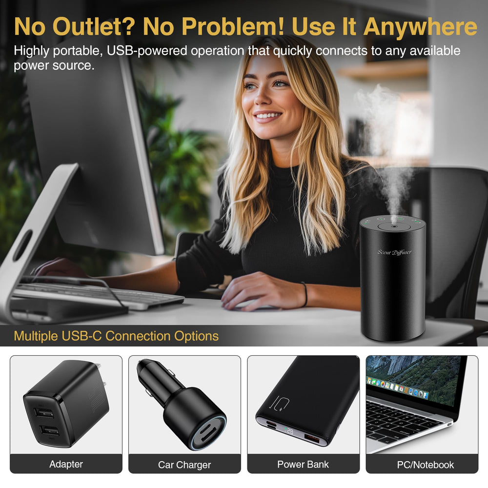 EvCZen waterless diffuser one-touch control for easy operation.