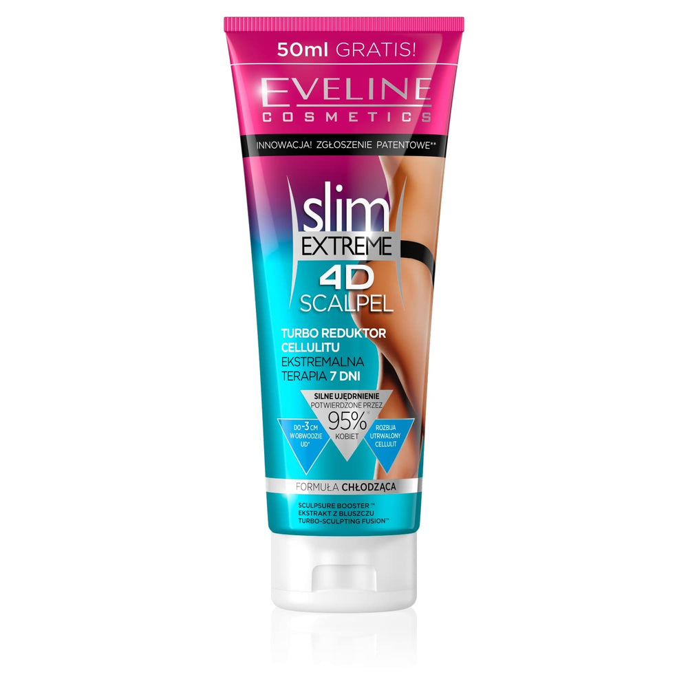 Eveline Slim Extreme 4D Scalpel bottle for easy daily cellulite care.