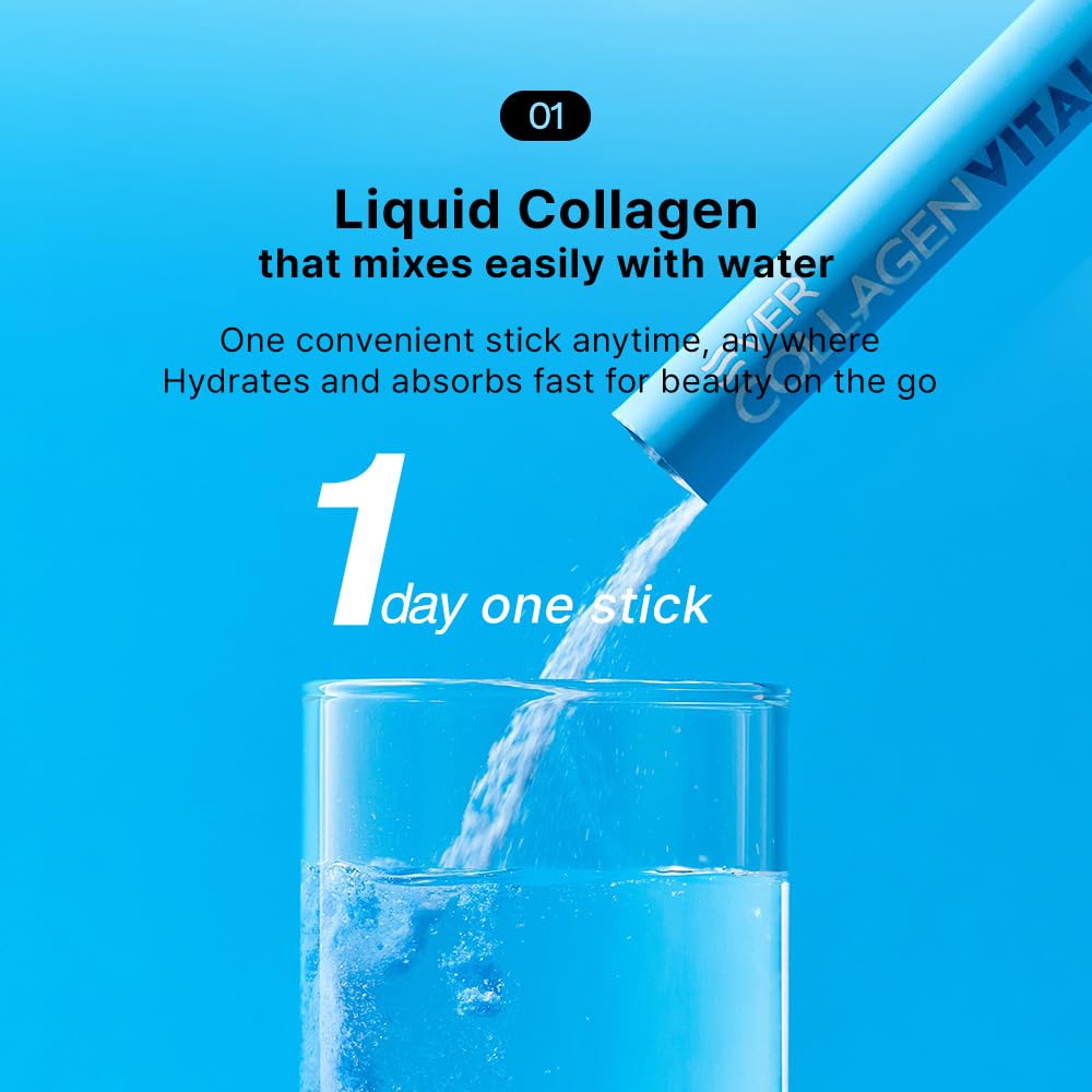 Ever Collagen Vital Electrolytes dissolving in water for quick rehydration.