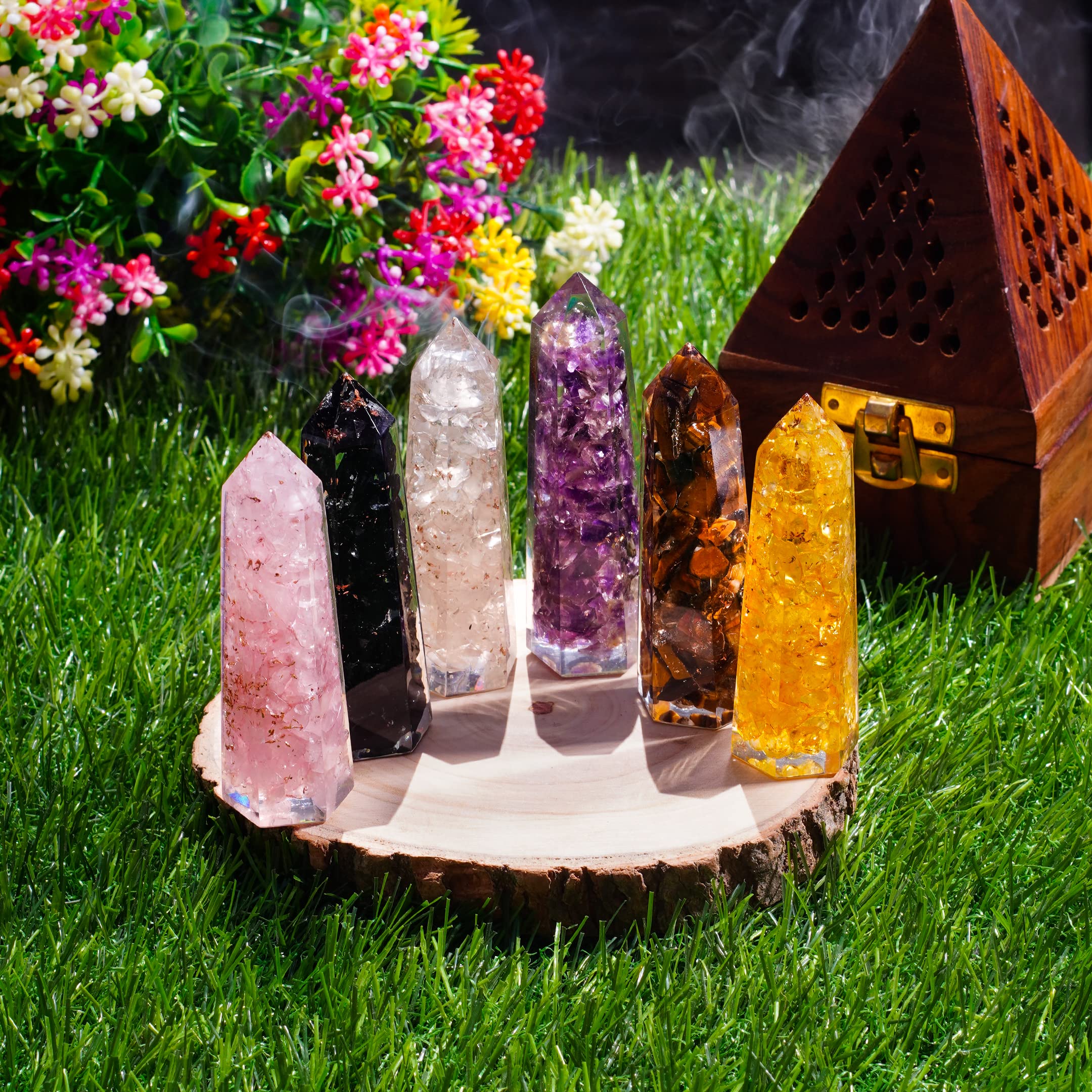 Ever Vibes black tourmaline wand helps deflect negativity during daily practice.
