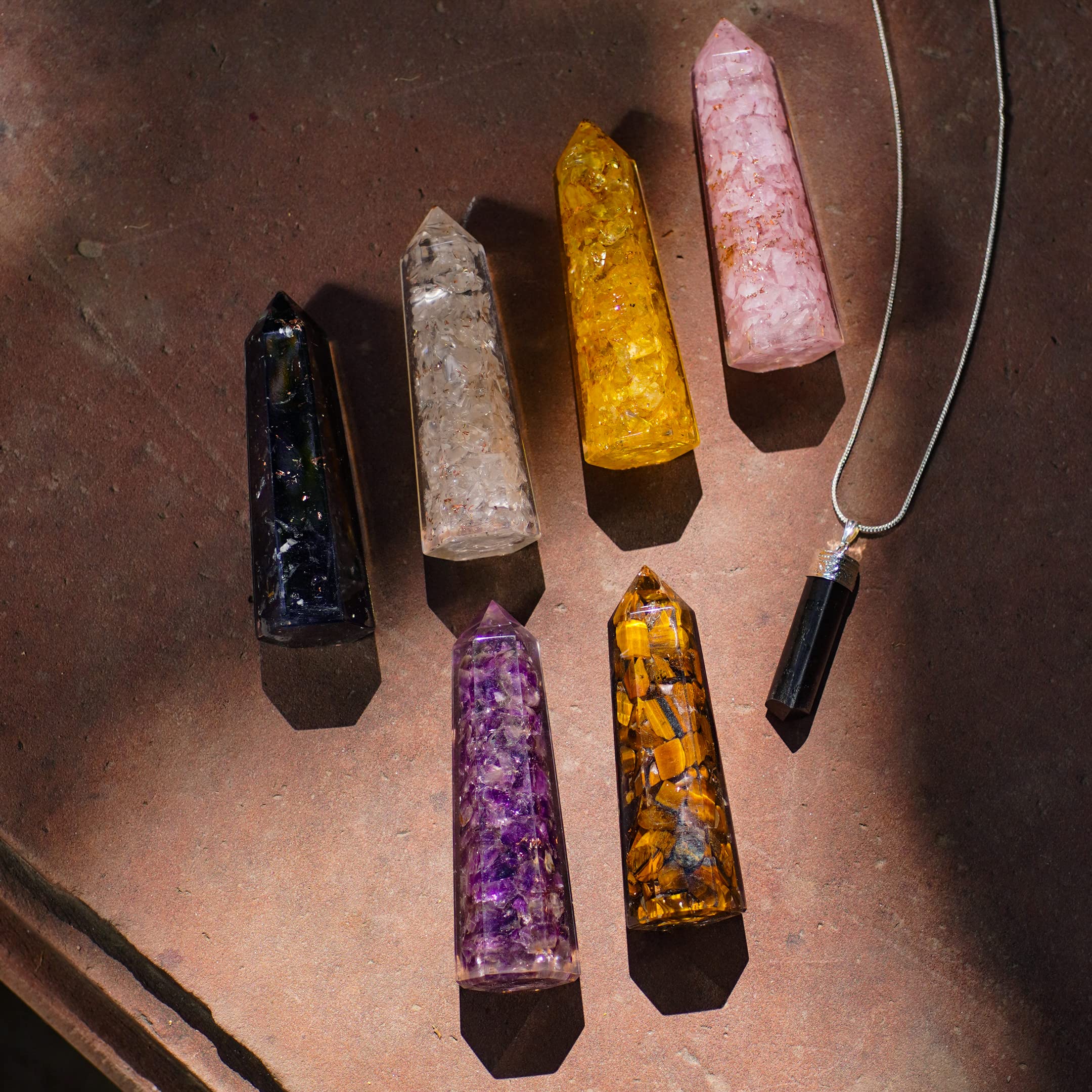 Ever Vibes citrine wand energizes goals and positive momentum.