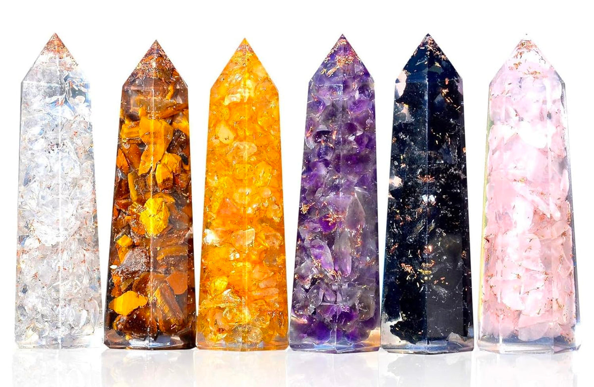 Ever Vibes healing crystal wand set for focused energy work and balance.