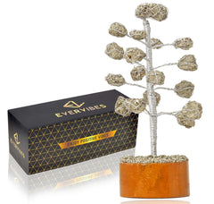 Ever Vibes Pyrite Crystal Tree with wire branches enhances workspace energy and style.