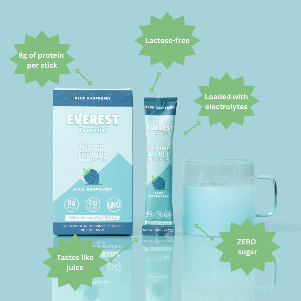 Everest Essential Kids Clear Whey shown as a quick after-school snack