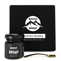 Everest Shilajit resin jar shows premium Nepalese minerals for daily vitality.