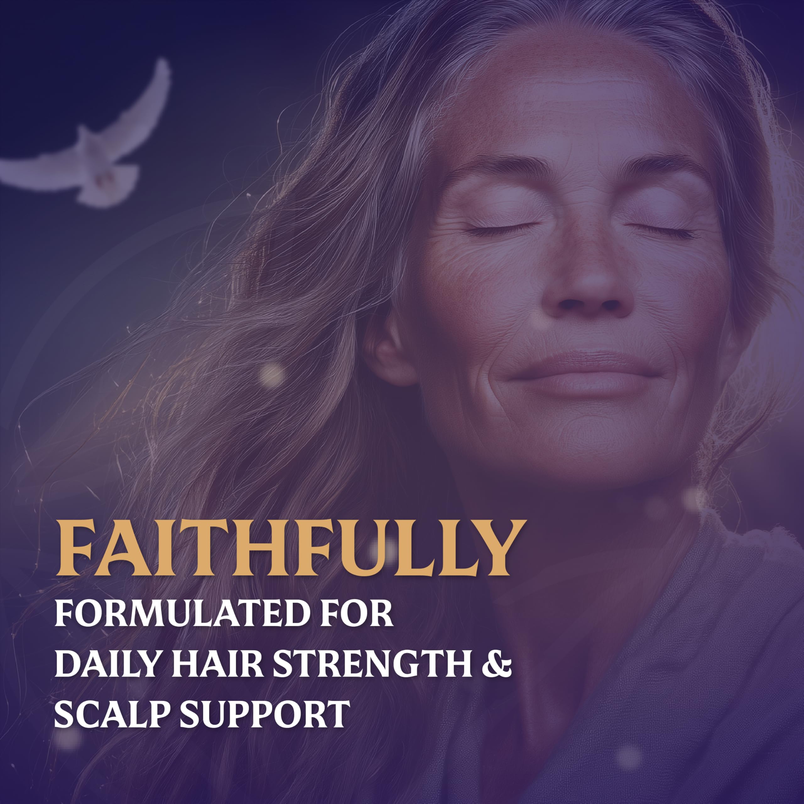 EverFaith Hair Formula Plus bottle with USA manufacturing label.