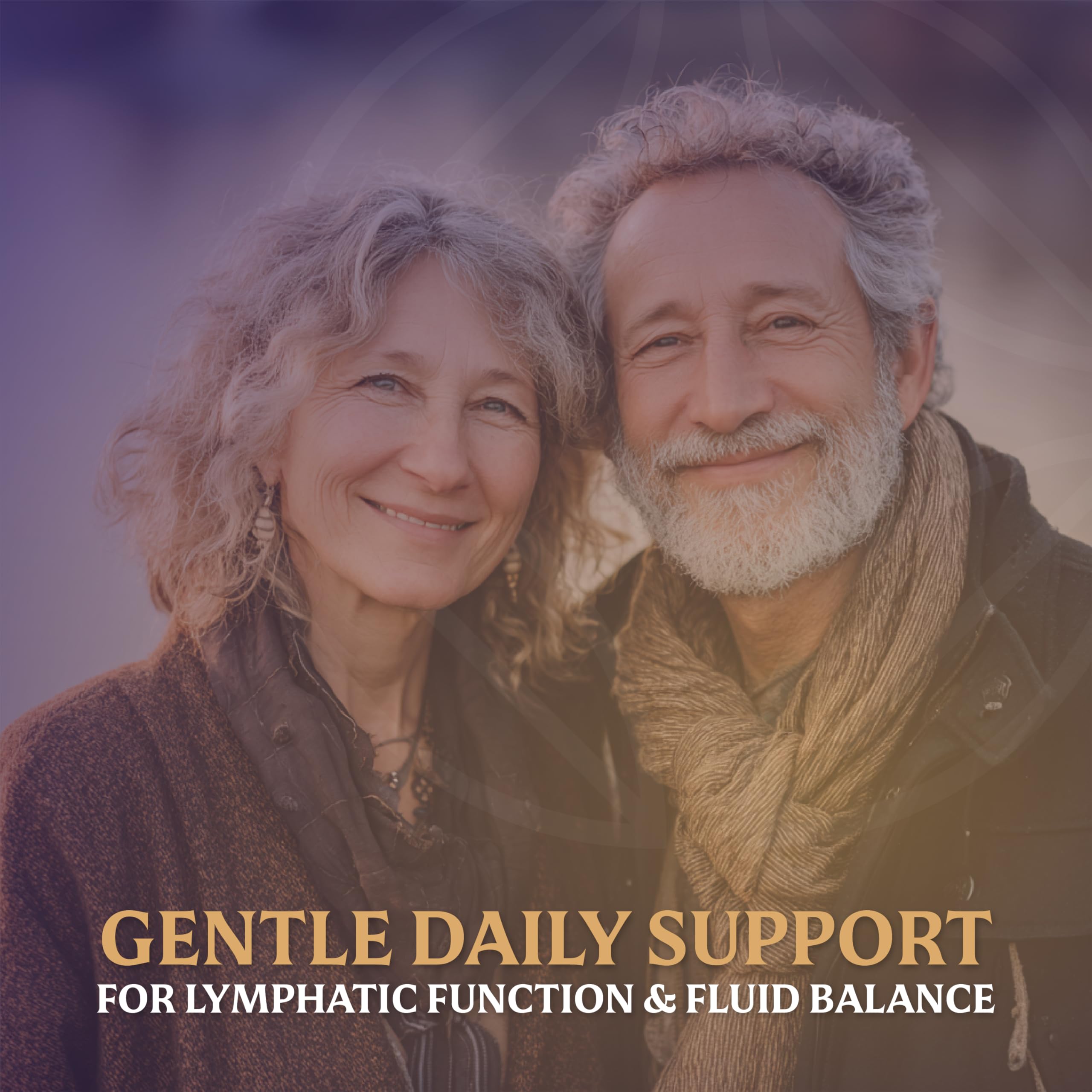 Everfaith LymphaFlo bottle with glass of water to suggest easy dosing