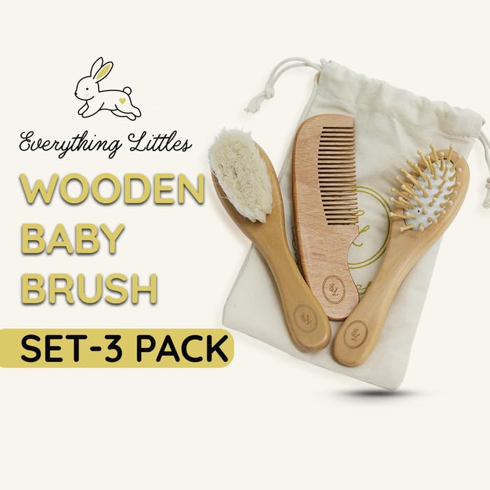 Everything Littles cradle-cap-goat-hair brush for cradle cap gently cleans flakes.