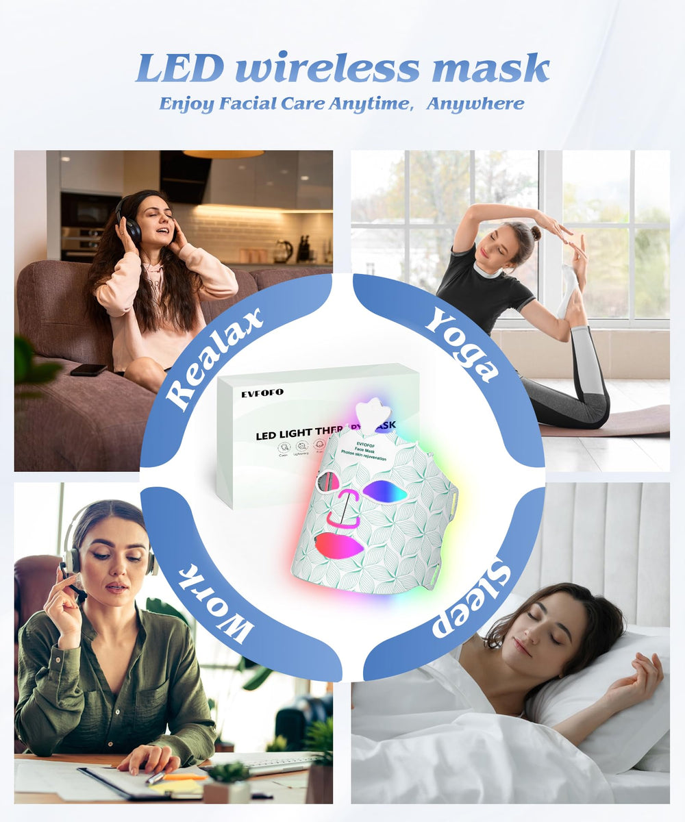 EVFOFO infrared light mode image suggesting deeper, soothing light therapy.