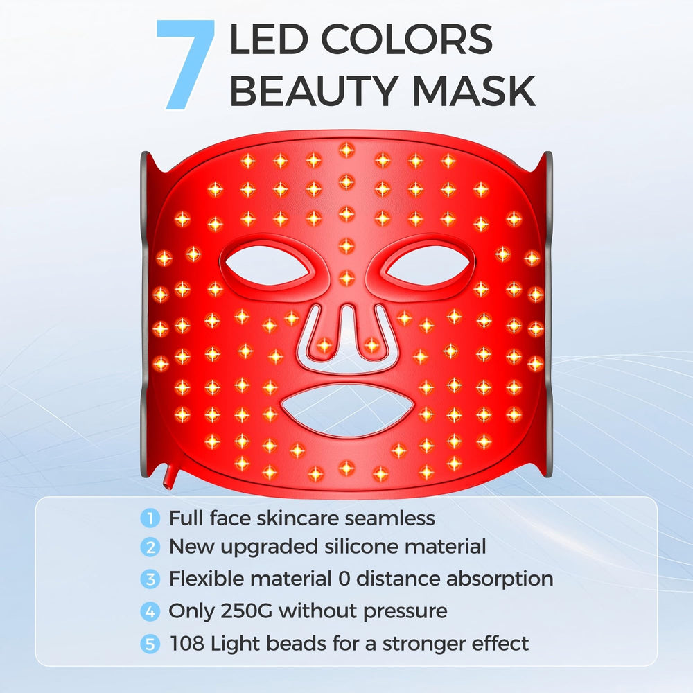 EVFOFO LED Face Mask soft silicone for comfortable wear.
