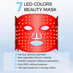 EVFOFO LED Face Mask soft silicone for comfortable wear.