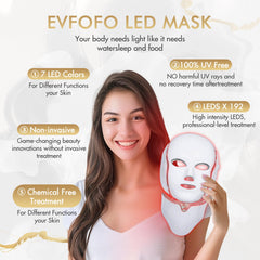EVFOFO red light mask LED array delivers full-spectrum light for skin support