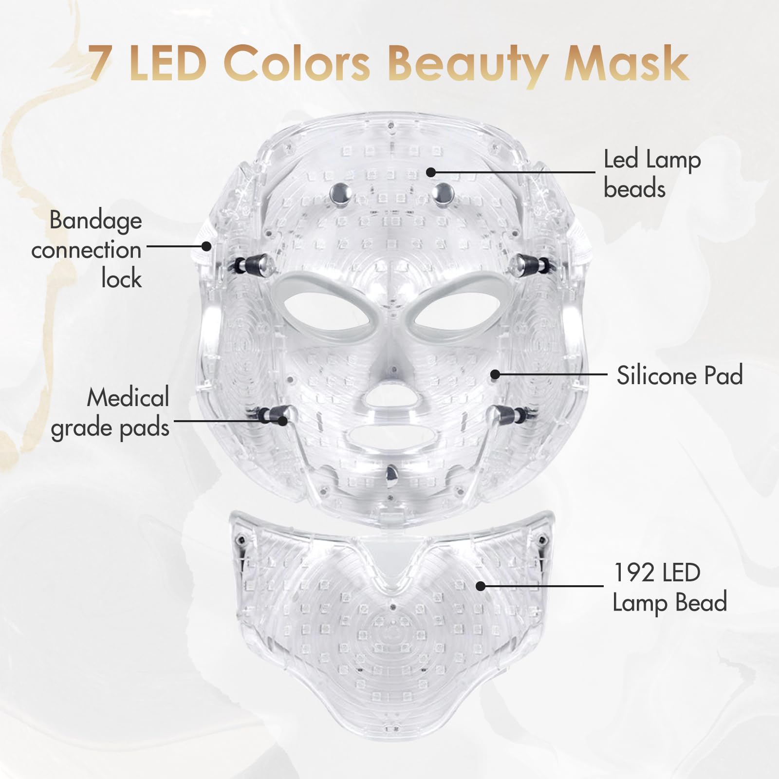 EVFOFO red light mask lightweight design supports hands-free use anywhere