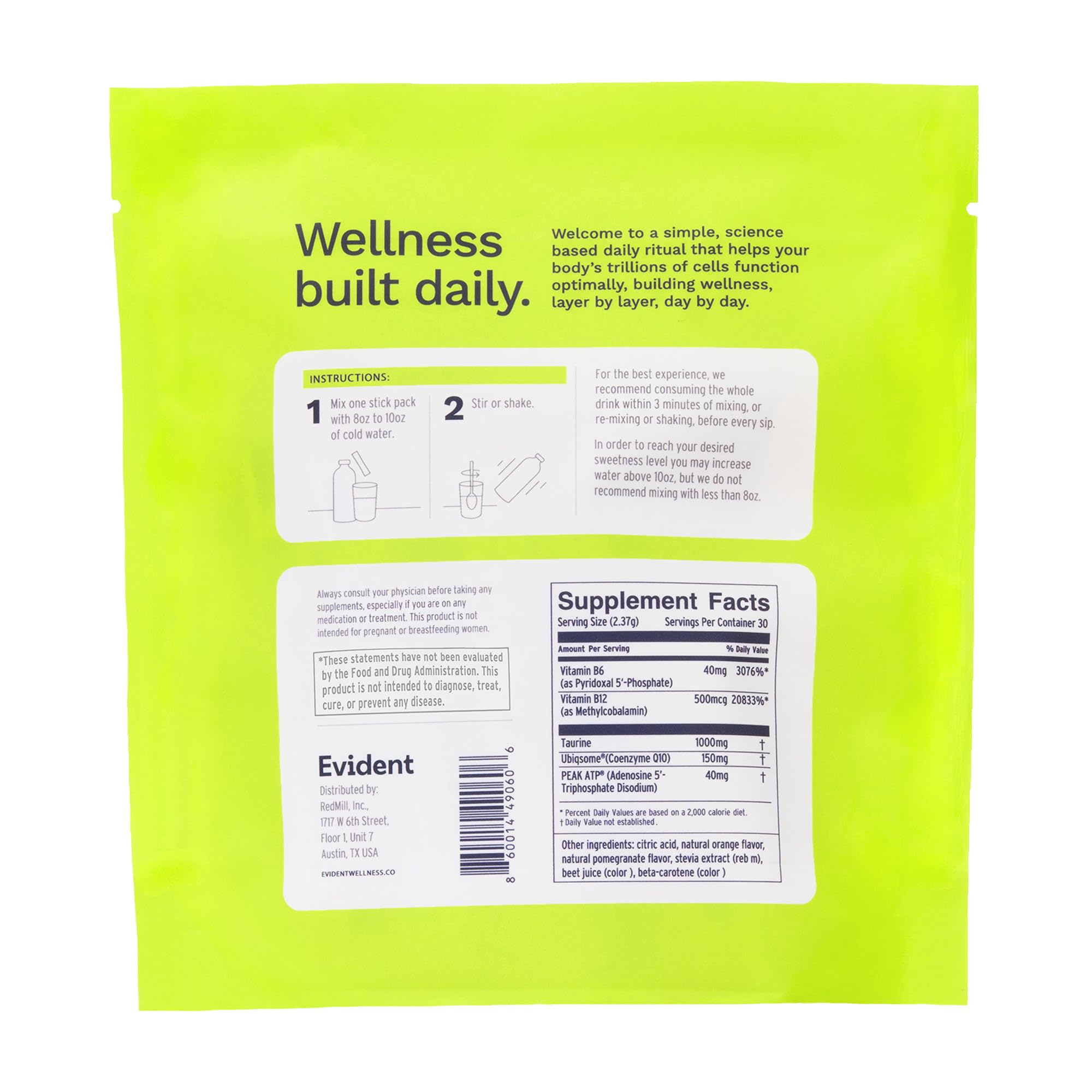 EVIDENT WELLNESS Ageless Energy suitable for men and women during workouts.