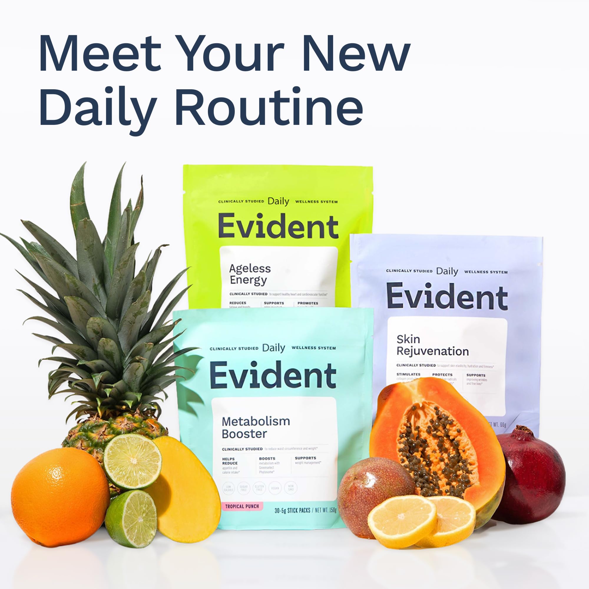 EVIDENT WELLNESS Ageless Energy vegan, non-GMO, gluten-free wellness option.