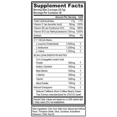 EVL BCAA Lean Energy powder serving scoop enables precise pre-workout dosing