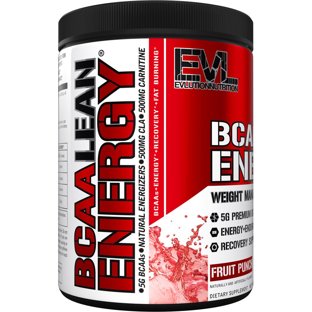 EVL BCAA Lean Energy packaging beside gym bag for on-the-go training