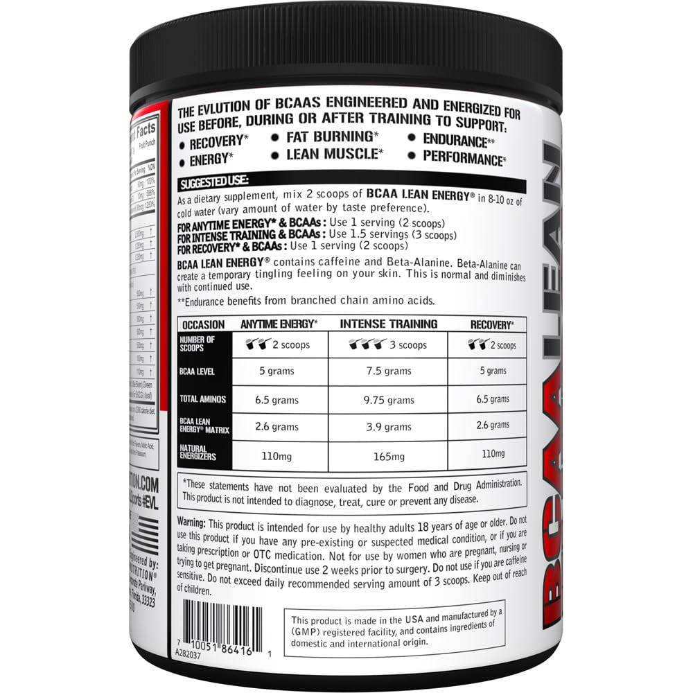 Scoop of EVL Lean Energy powder ready to mix for pre-workout hydration