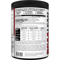 Scoop of EVL Lean Energy powder ready to mix for pre-workout hydration
