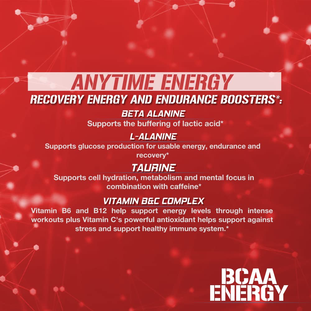 EVL BCAAs Energy label and branding showing fruit punch flavor