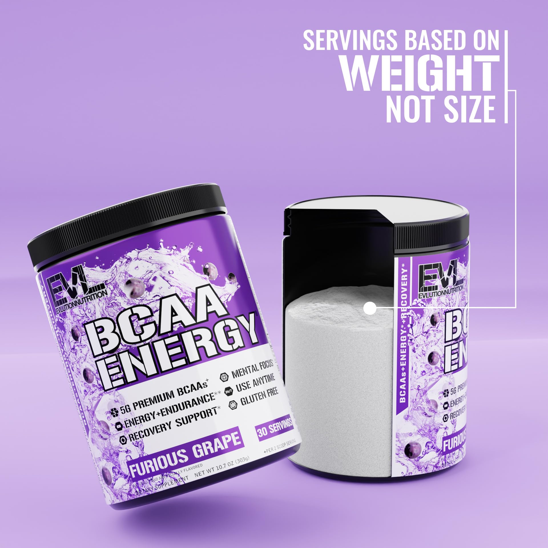 EVL BCAAs Furious Grape on athlete during training session