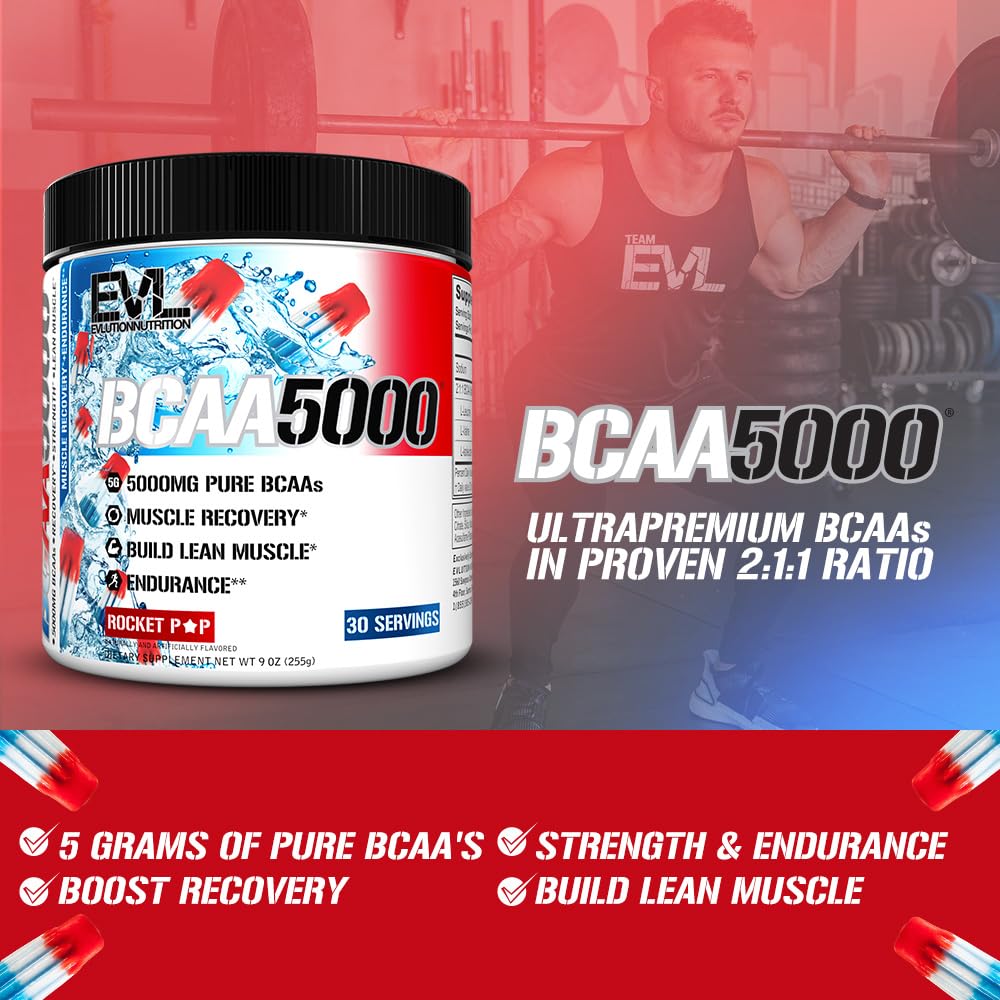 EVL BCAAs stim-free pre-workout powder provides clean energy without stimulants
