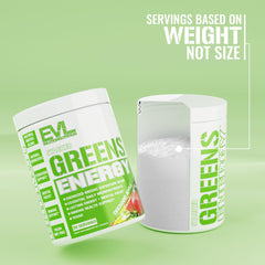 Pour EVL Super Greens into water for a quick daily energy lift.