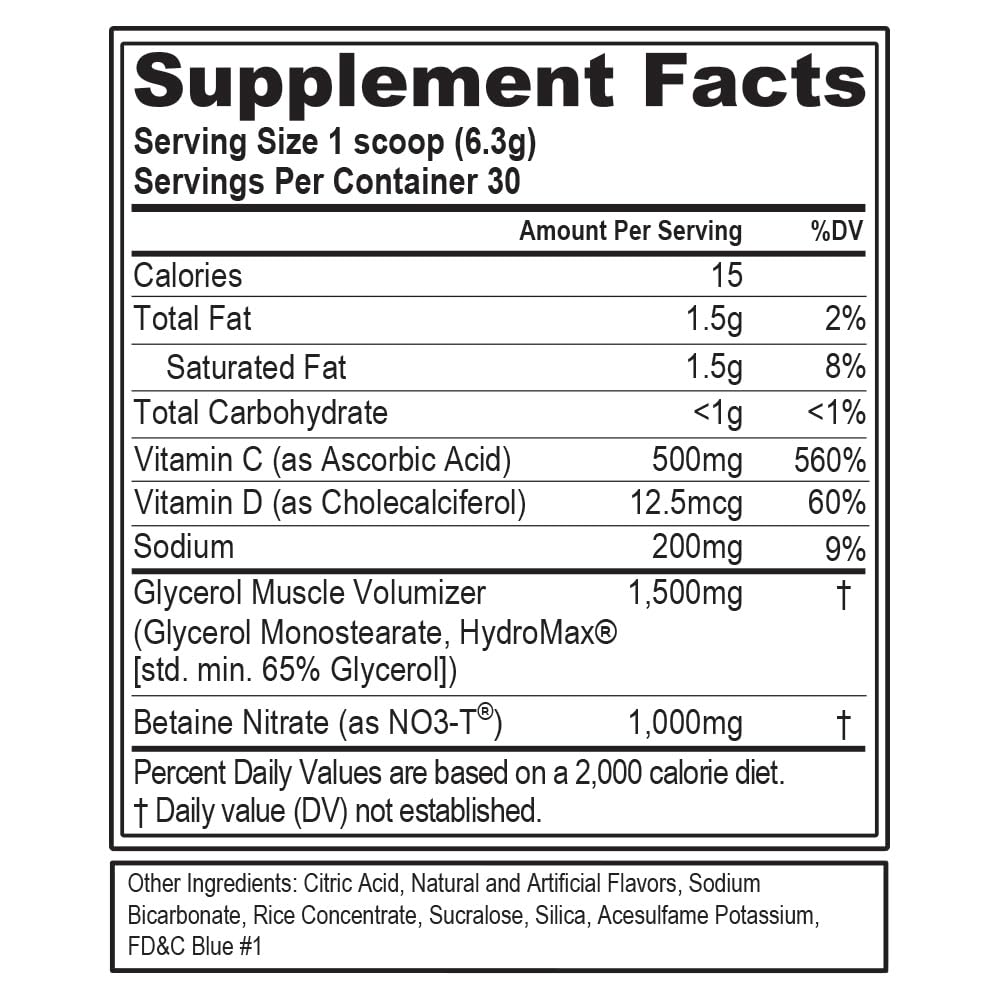 Close-up of EVL PumpMode blue Raz label emphasizing stimulant-free pre-workout design