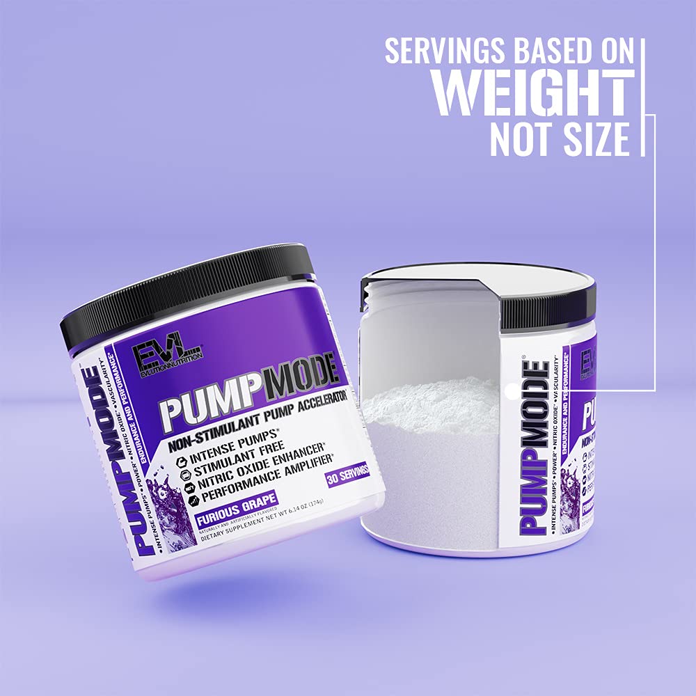 EVL PumpMode label close-up highlights glycerol and betaine for hydration and performance.