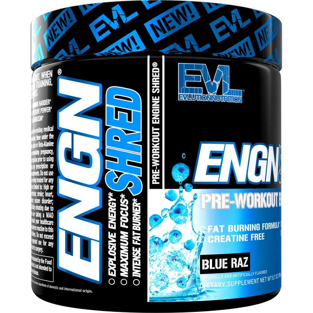 EVL Blue Raz powder dissolving smoothly for convenient preworkout use