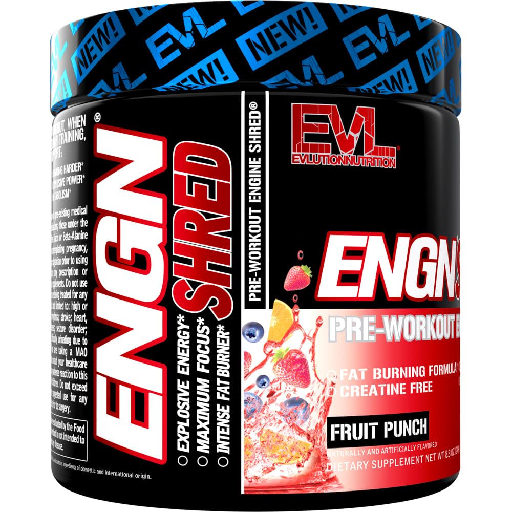 EVL ENGN Shred packaging shows a convenient tub for workouts.