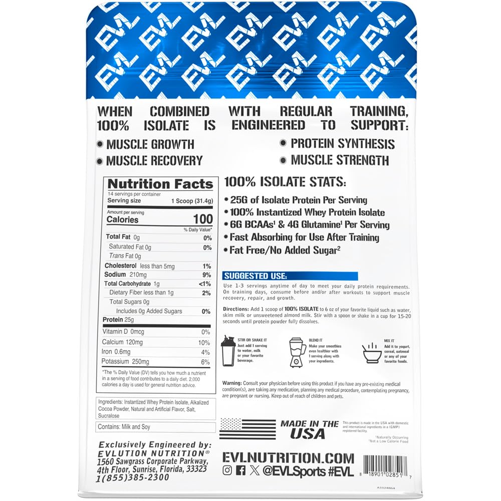 Shaker with Evlution 100% Isolate label visible for easy mix and flavor