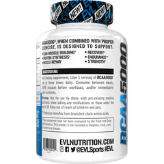 EVLUTION BCAAs capsules in active-pack highlighting fitness-friendly ingredient blend