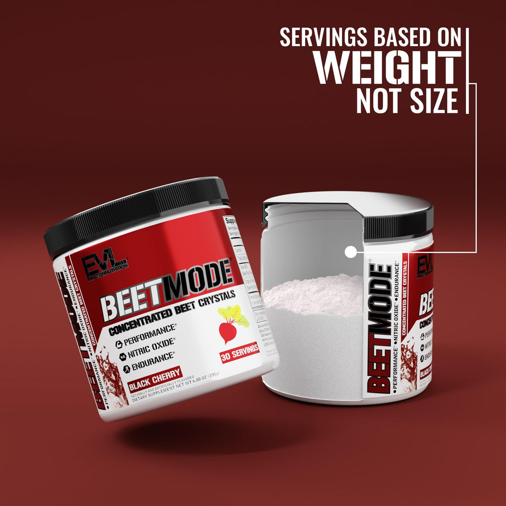 Evlution BeetMode cherry flavor glass shot hints at refreshing taste