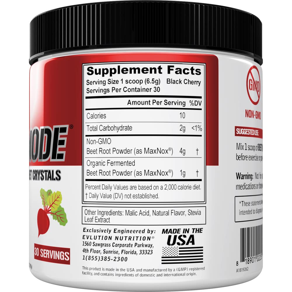 Evlution BeetMode serving scoop for precise caffeine-free pre or post-workout dosing