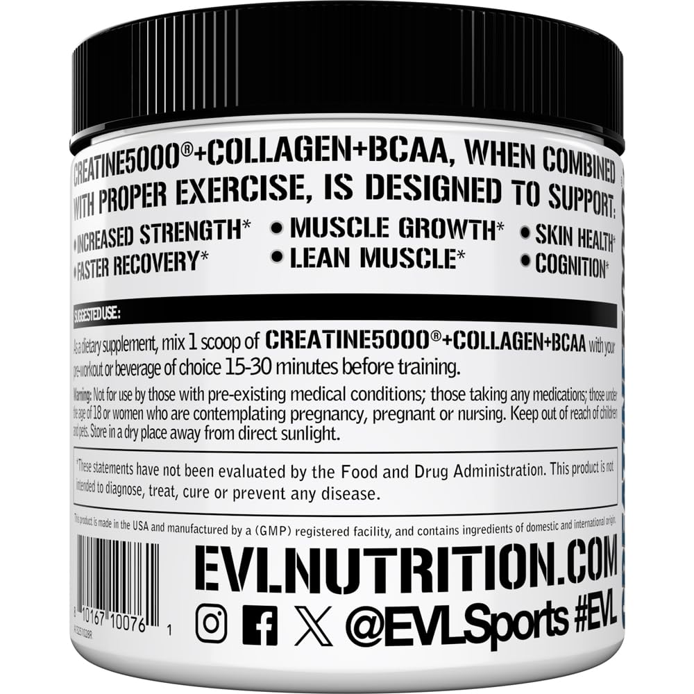 Container beside a pre-workout bottle displaying unflavored formula